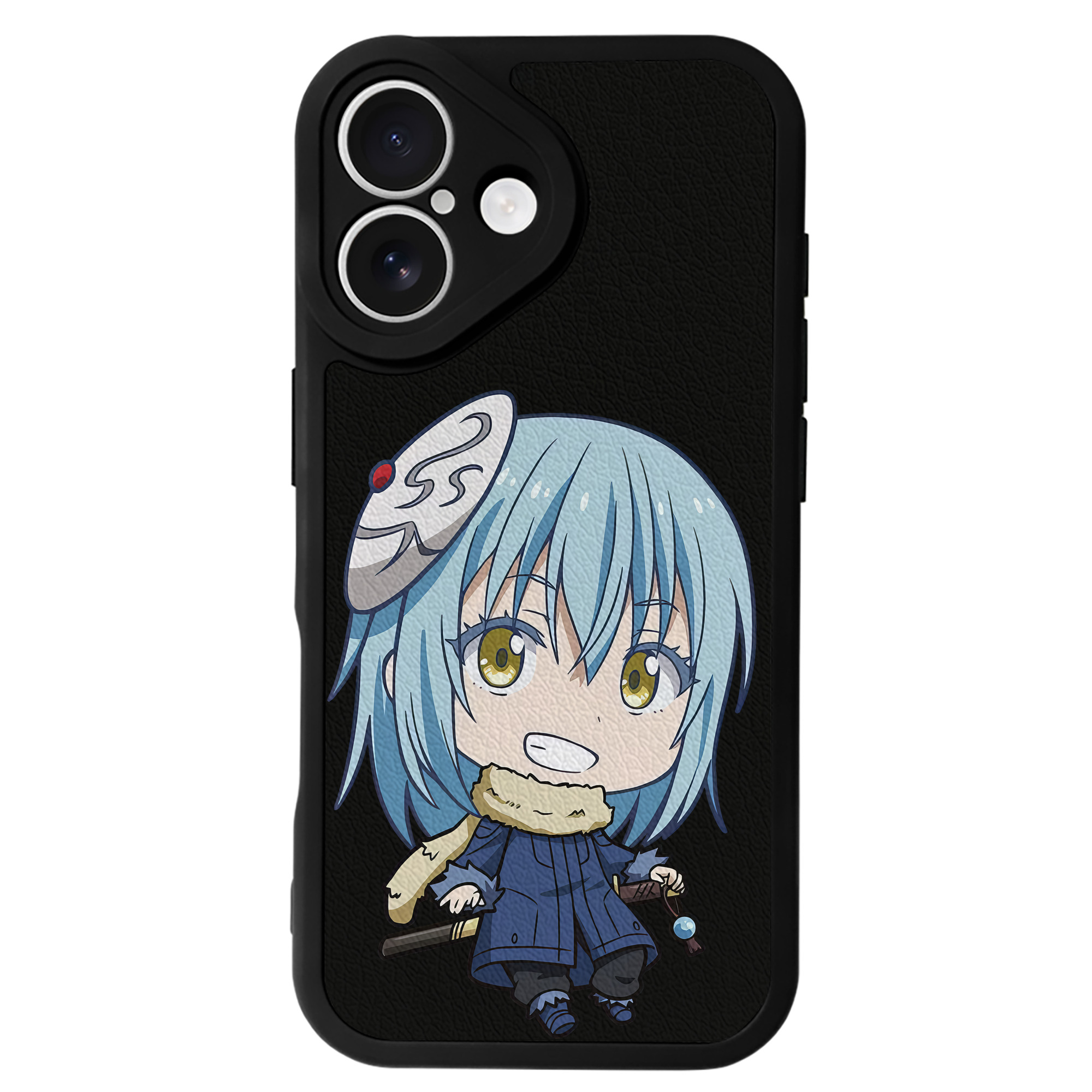 （画像用） 転スラ Regarding Reincarnated to Slime 【iPhone 16シリーズ対応】シリコンスマホケース（レザー調） 材質：シリコン